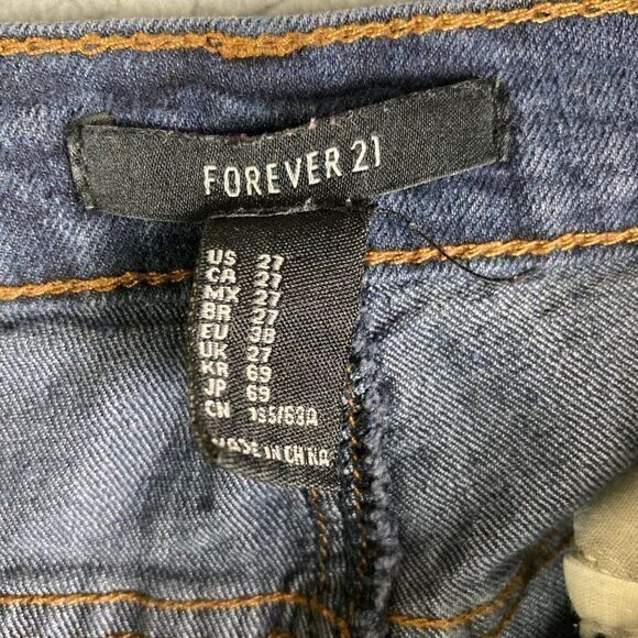 Forever 21 Womens Stretch Jeans Mid-Rise Medium Wash Denim Pants Blue Size 27 - Picture 10 of 12